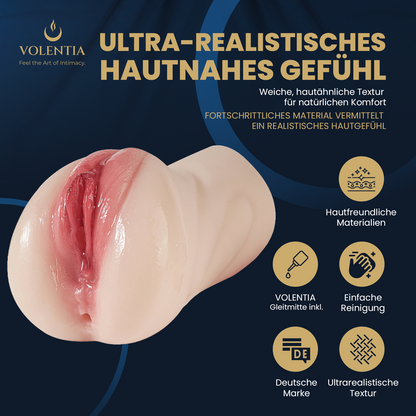 3-in-1 Realistische Taschenmuschi für Männer [Neues Modell] - Weiß - VOLENTIA