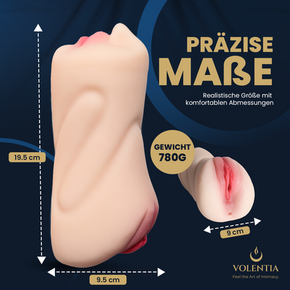 3-in-1 Realistische Taschenmuschi für Männer [Neues Modell] - Pink - VOLENTIA