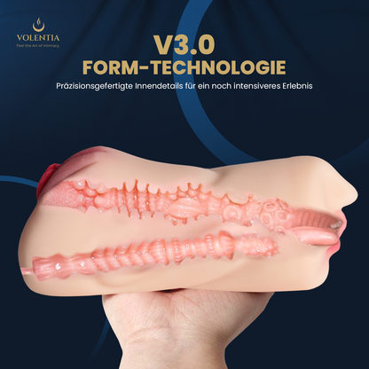 3-in-1 Realistische Taschenmuschi für Männer [Neues Modell] - Braun - VOLENTIA